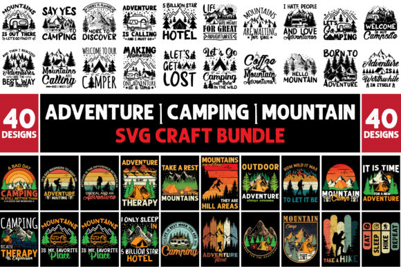 Adventure Camping SVG Craft Bundle