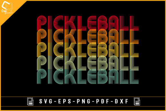 Pickleball Retro Color Vintage Design