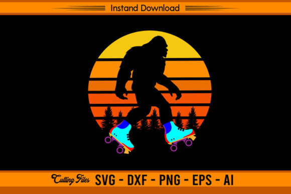 Retro Bigfoot Roller Skating