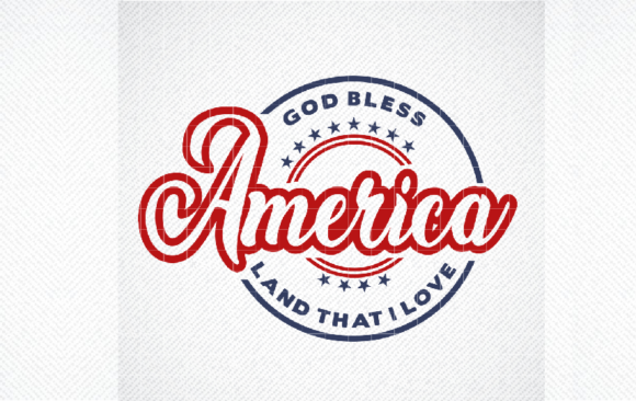 Retro God Bless America SVG, July Fourth