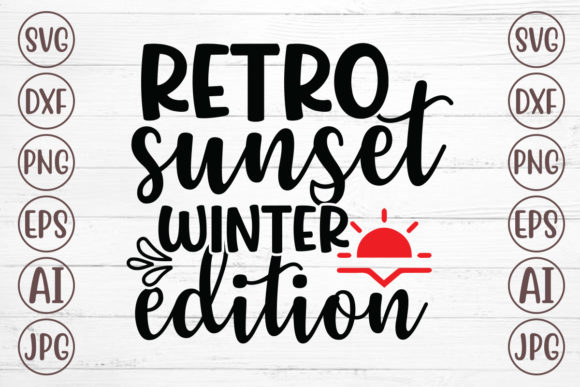 Retro Sunset Winter Edition SVG