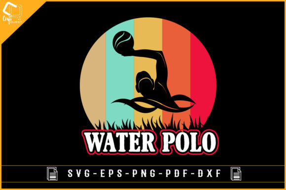 Retro Vintage Water Polo Graphic Design