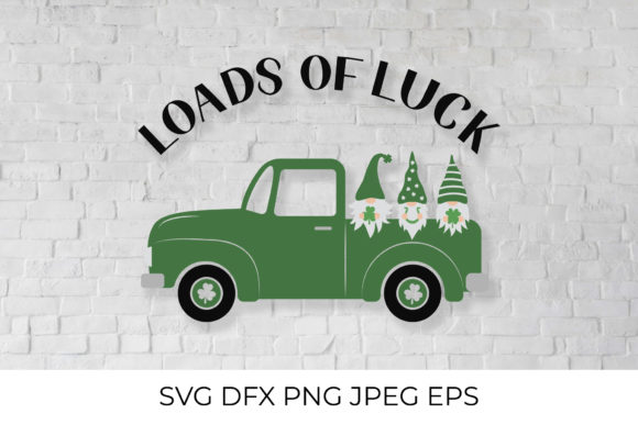 St Patrick’s Day Retro Truck with Gnomes