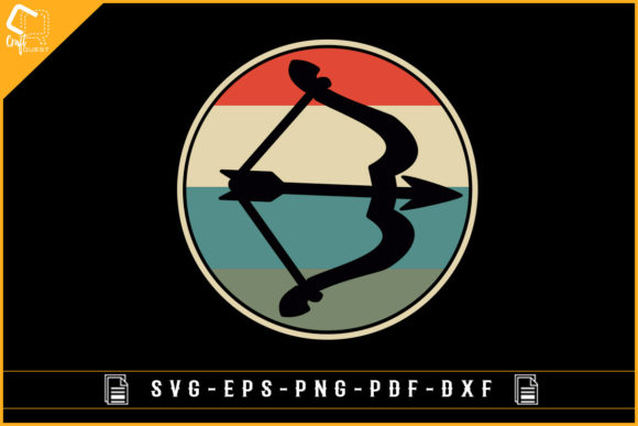 Vintage Retro Archery T-shirt Design