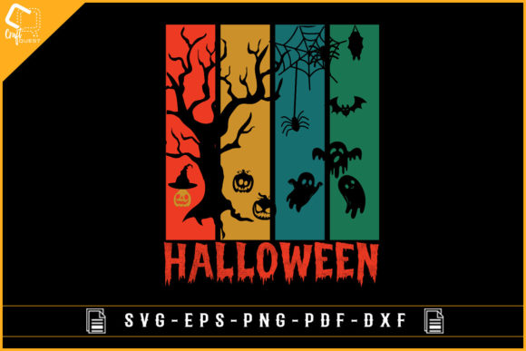 Vintage Retro Halloween T-shirt Design
