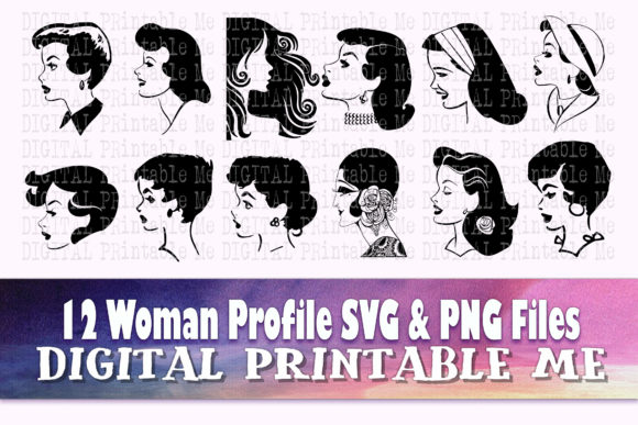 Vintage Woman Profile Svg Female Lady